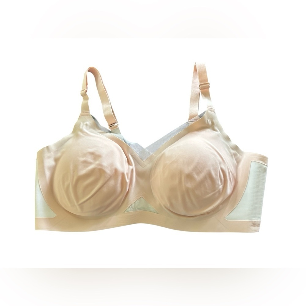 Honeylove CrossOver Bra Size 1X Blush Wireless Support Comfort wide Straps